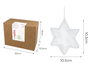 Innspiro Pack de 12 étoiles à 6 pointes en plastique transparent 10,5 cm