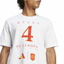 T-shirt à manches courtes homme Adidas España Campeones de Europa Blanc