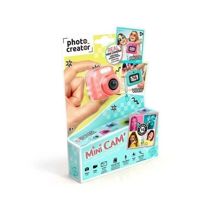 Canal Toys CLK 06 Appareil Photo et Vidéo Numérique Mini Instant pour Enfants - 1 Go, Rechargeable, Porte-clés, Écran, Filtres - Photo Creator
