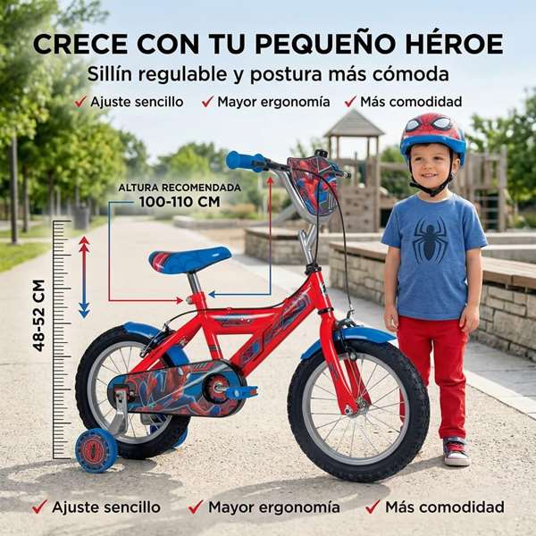Huffy Bicicleta Spiderman 14" (4/6 ans) - Version Espagnol - Vélo Enfant Huffy Bicicleta Spiderman 14" (4/6 ans) - Version Espagnol - Vélo Enfant