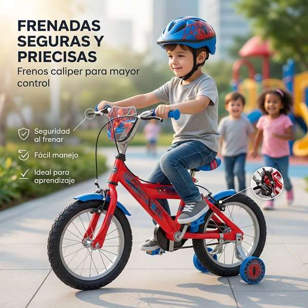 Huffy Bicicleta Spiderman 14" (4/6 ans) - Version Espagnol - Vélo Enfant Huffy Bicicleta Spiderman 14" (4/6 ans) - Version Espagnol - Vélo Enfant