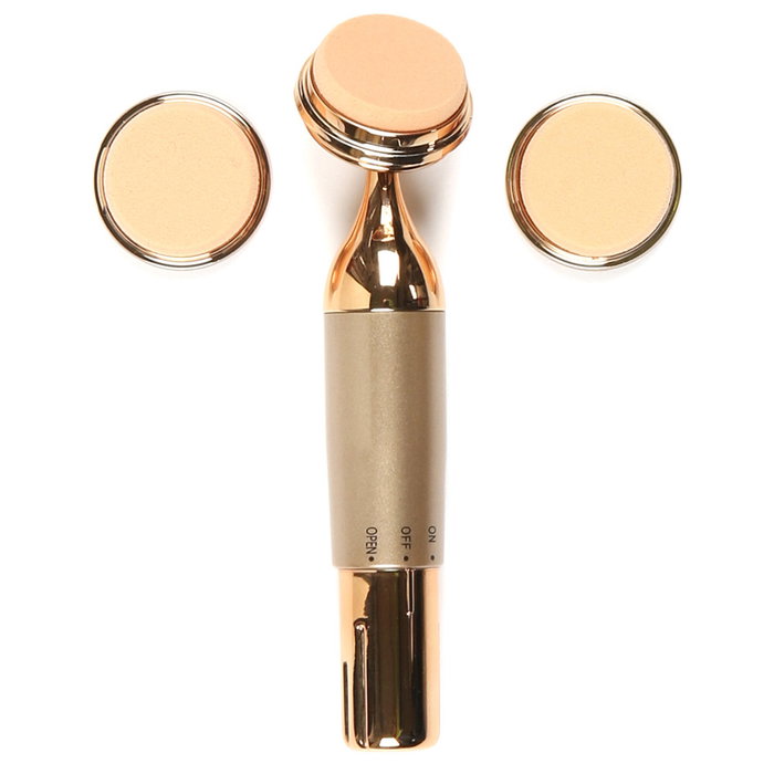Cosmetic Club Éponge de maquillage avec vibration et 2 têtes de rechange