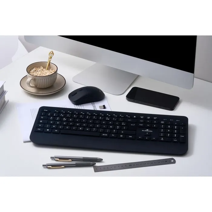 Bluestork Pack Office R2 - Clavier AZERTY et Souris 3200 DPI - Noir