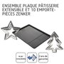 Zenker Ensemble avec plaque à pâtisserie extensible et 10 emporte-pièces de Noël