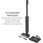 Severin SC7177 - Nettoyeur vapeur sans fil 150 W pour sols - Autonomie 20 min, réservoir 400 ml - Lave, rince et sèche en un passage - Noir/Gris