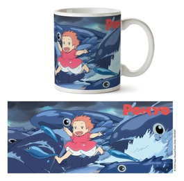 Ponyo sur la falaise mug Waves