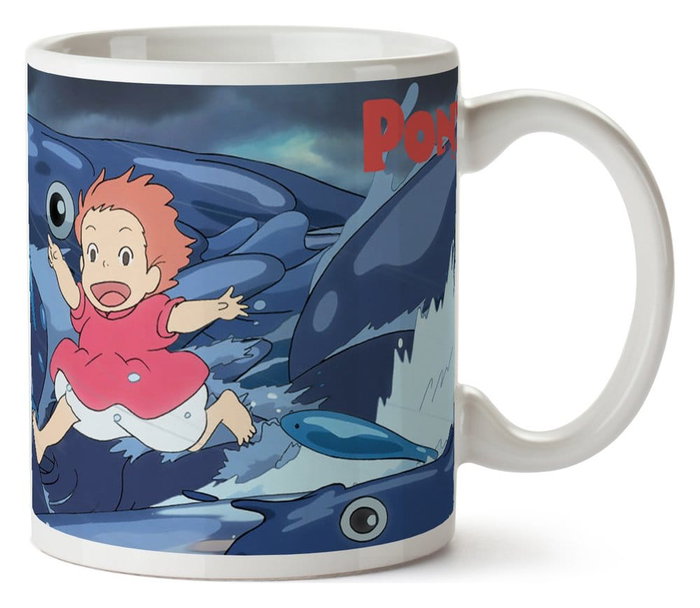 Ponyo sur la falaise mug Waves