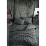 Parure de lit 1 housse de couette 240 x 220 cm + 2 taies d'oreiller 60 x 60 cm - Noir