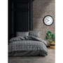 Parure de lit 1 housse de couette 240 x 220 cm + 2 taies d'oreiller 60 x 60 cm - Noir