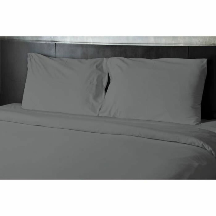 Home Linge Passion Drap plat en microfibre Gris anthracite 180 x 290 cm