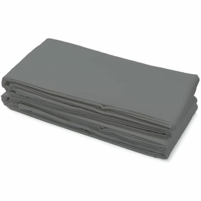 Home Linge Passion Drap plat en microfibre Gris anthracite 180 x 290 cm
