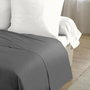 Home Linge Passion Drap plat en microfibre Gris anthracite 180 x 290 cm