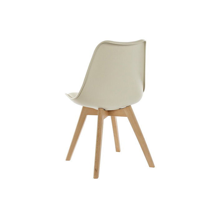 Chaise DKD Home Decor Beige Naturel Mousse polypropylène Bois de hêtre Polyuréthane 48 x 54 x 82 cm 48 x 55 x 83 cm