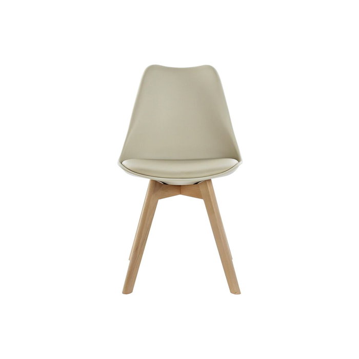 Chaise DKD Home Decor Beige Naturel Mousse polypropylène Bois de hêtre Polyuréthane 48 x 54 x 82 cm 48 x 55 x 83 cm
