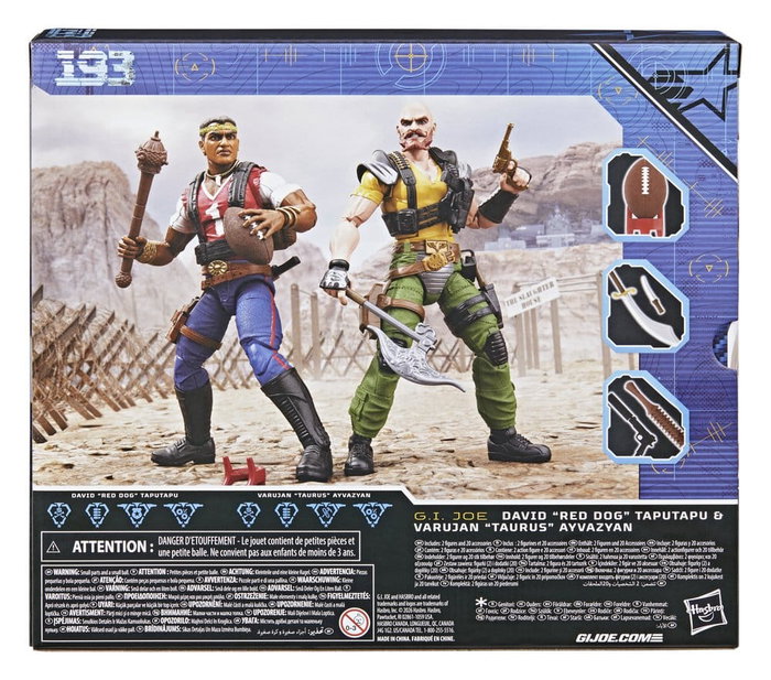 Hasbro G.I. Joe Classified Series Pack de 2 Figurines David « Red Dog » Taputapu & Varujan « Taurus » Ayvazyan 15 cm