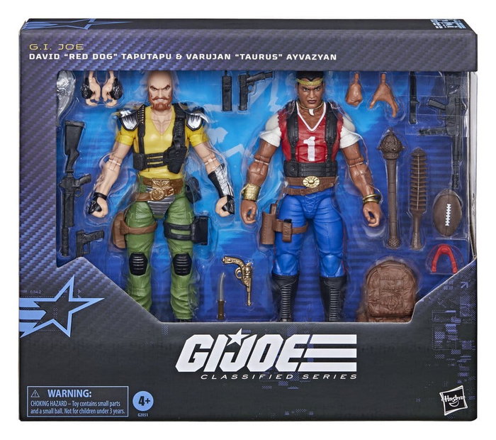 Hasbro G.I. Joe Classified Series Pack de 2 Figurines David « Red Dog » Taputapu & Varujan « Taurus » Ayvazyan 15 cm