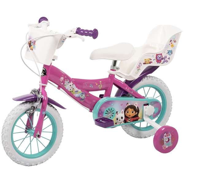 Toimsa - Bicicleta Gabby Dollhouse - Vélo enfant fille 12" (3-5 ans) - Rosa