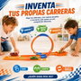 JugaToys Pista Track Racing avec looping et stockage, 6 voitures
