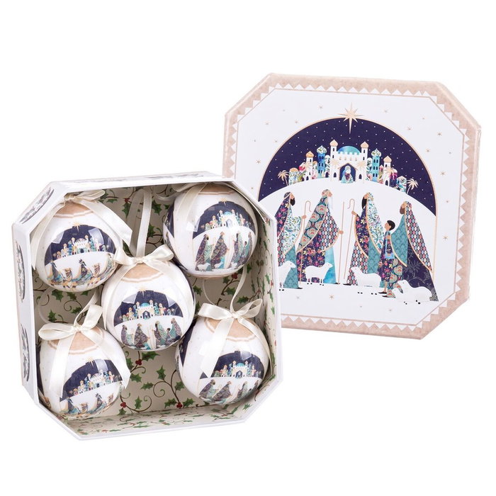 Boules de Noël Multicouleur Polyfoam Rois Mages 7,5 x 7,5 x 7,5 cm (5 Unités) Boules de Noël Multicouleur Polyfoam Rois Mages 7,5 x 7,5 x 7,5 cm (5 Unités)