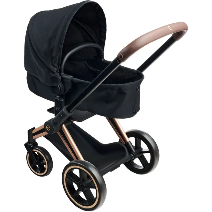 Corolle Cybex Priam - Landau 3-en-1 avec Nacelle Amovible - Poussette, Transat, Gris - Dès 3 ans, Pour Poupons 36-42 cm