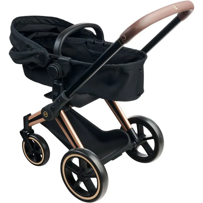 Corolle Cybex Priam - Landau 3-en-1 avec Nacelle Amovible - Poussette, Transat, Gris - Dès 3 ans, Pour Poupons 36-42 cm