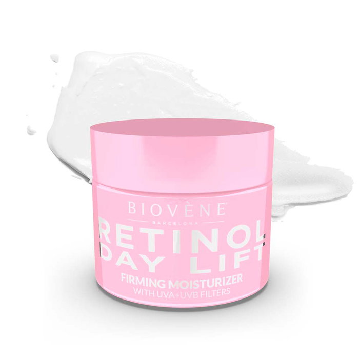 Biovène Crème Hydratante Raffermissante RETINOL DAY LIFT au Rétinol - Pour Tous Types de Peaux - 50 ml