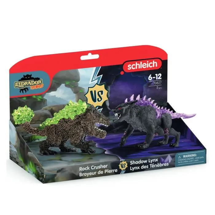 Schleich 70827 Eldrador Creatures - Figurine duo Lynx des Ténèbres vs Broyeur de Pierre, Jouet à partir de 6 ans Schleich 70827 Eldrador Creatures - Figurine duo Lynx des Ténèbres vs Broyeur de Pierre, Jouet à partir de 6 ans