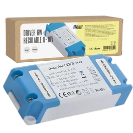BX3 LIGHT Driver LED régulé 0-10V BX3-DRDIM0-10V-6W, 6 W, 300 mA, sortie 12-48V DC, Classe II, pour éclairages professionnels