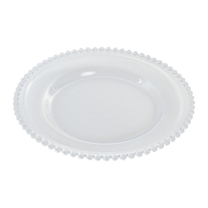 Assiette plate Home ESPRIT Transparent Verre 27 X 27 X 2,6 CM Assiette plate Home ESPRIT Transparent Verre 27 X 27 X 2,6 CM