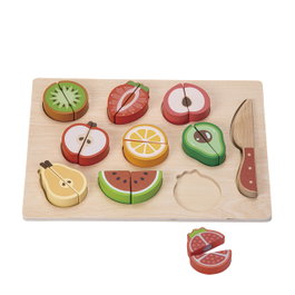 TACHAN Jeu de découpe de fruits en bois FSC