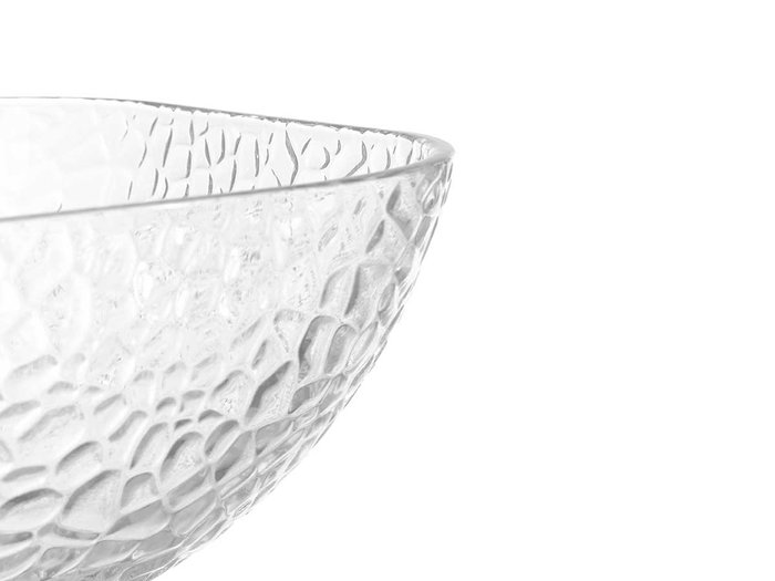 Vivalto Set 7 pièces Relieve 1 bol grand et 6 bols petits en verre transparent 54 x 9 x 22 cm (Set de 4)