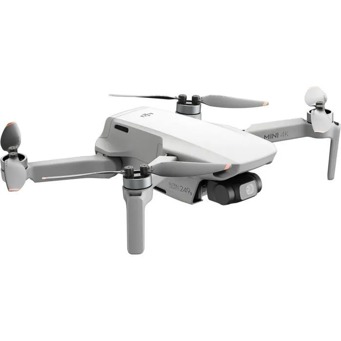 DJI Mini 4K - Drone pliable compact avec caméra 4K/30fps, nacelle 3 axes, capteur 1/2,3 pouces, résistant au vent et 246g