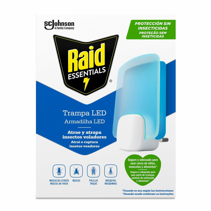 Raid Lampe anti-insectes LED avec 2 recharges