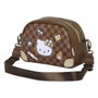 Karactermania Hello Kitty Squares - Sac bandoulière bowling petit, marron (PVC) - 14x23x9 cm