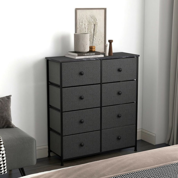 Max Home Commode Gris Marbre 80 x 81 x 30 cm Max Home Commode Gris Marbre 80 x 81 x 30 cm