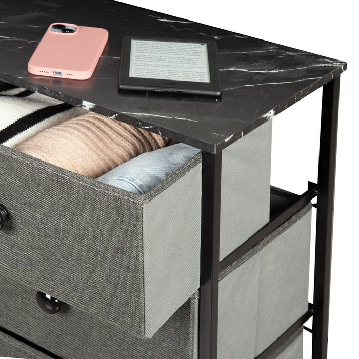 Max Home Commode Gris Marbre 80 x 81 x 30 cm Max Home Commode Gris Marbre 80 x 81 x 30 cm