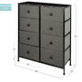 Max Home Commode Gris Marbre 80 x 81 x 30 cm