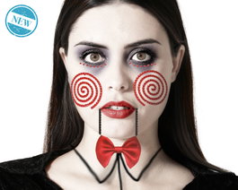 Atosa Bijoux Faciaux Adhésifs avec Spirales et Détails de Clown