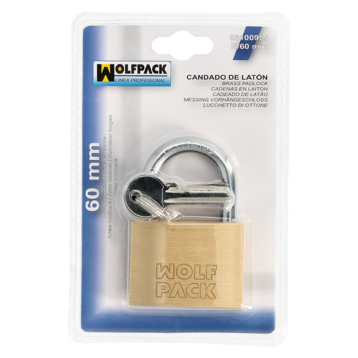 WOLFPACK LINEA PROFESIONAL Chaîne en laiton anse normale 60 mm