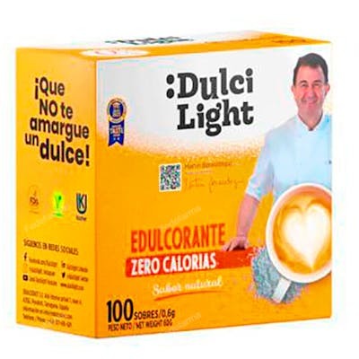 Dulcilight Edulcorant Zero Sucralose 100 Sachets - Sans Calories, Sans Gluten, Végan, Adapté Diabétiques et Régime Keto, Pour Cuisiner, Café, Thé Dulcilight Edulcorant Zero Sucralose 100 Sachets - Sans Calories, Sans Gluten, Végan, Adapté Diabétiques et Régime Keto, Pour Cuisiner, Café, Thé