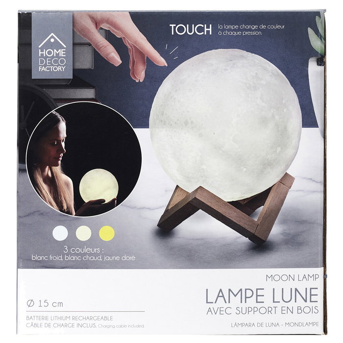 Home Deco Factory Lampe Tactile Luna 3D