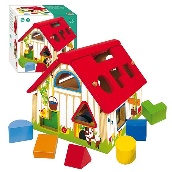 Goula Jeu de construction Ferme - Boîte à formes géométriques multicolore