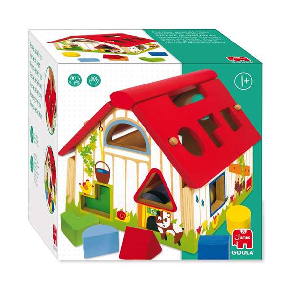 Goula Jeu de construction Ferme - Boîte à formes géométriques multicolore