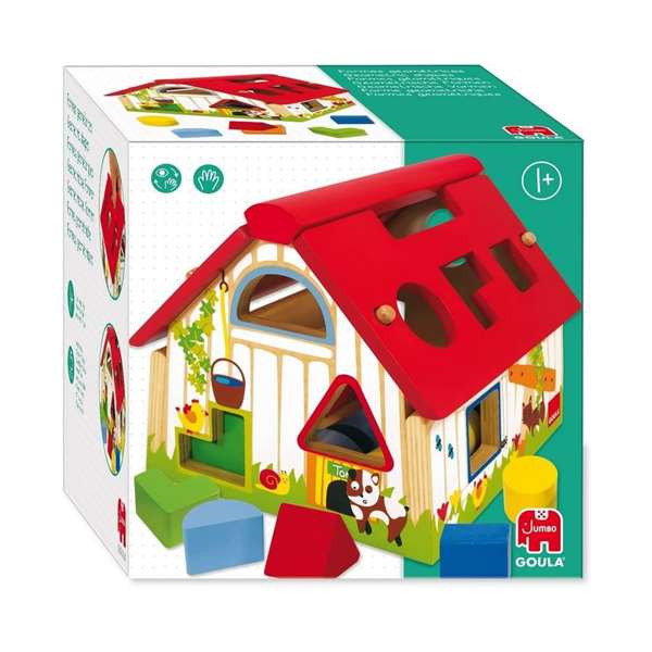 Diset Goula Jeu de formes en bois Ferme