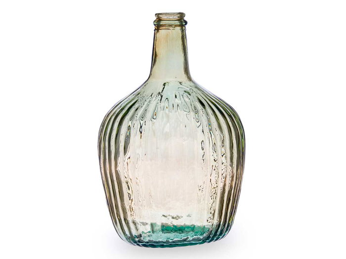 Giftdecor Bouteille Décorative en Verre Rayé 4 L Champagne 17x29x17 cm (Set de 4)