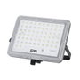 Edm Projecteur LED solaire 300 W 2500 lm 6500 K lumière froide avec panneau solaire et batterie 20 Ah aluminium