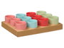 Vessia Verre Rayé Couleurs Vives 270ml 8x9x8cm Mix Aléatoire (Set de 24)