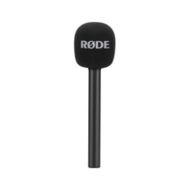 RODE Interview GO - Adaptateur pour micro d'entrevue compact avec antivent, compatible Wireless GO, noir