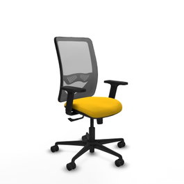 PIQUERAS Y CRESPO Chaise Zulema Synchro Jaune et Gris