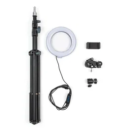 SUN Trípode SUN-RL6-200 Iluminación para Videoblogs 8W 6000K Ø16Cm 68-200Cm Regulable